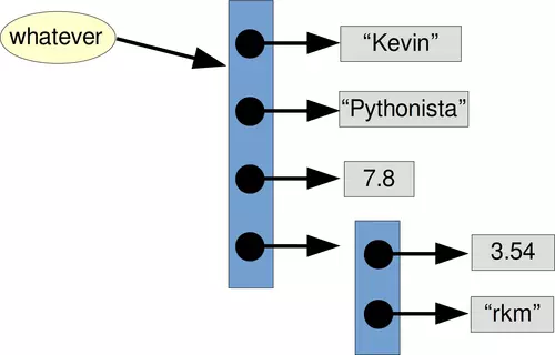 A list with arbitrary Python objects