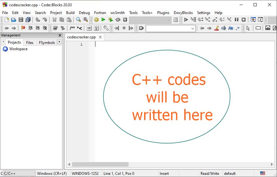cpp code blocks window after setting