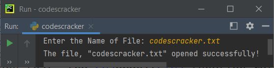 open function example in python