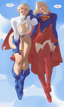 [Saigalisk] Power Girl & Supergirl Tag-team!