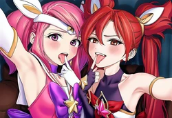 [Kaname] Star Guardian Jinx x Lux [League of Legends] (Patreon/Uncensored) [AI Generated]