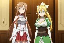 [LoveHUwU] Asuna Yuuki x Leafa [ Yuri | NTR ] | Sword Art Online (SAO) [AI Generated]