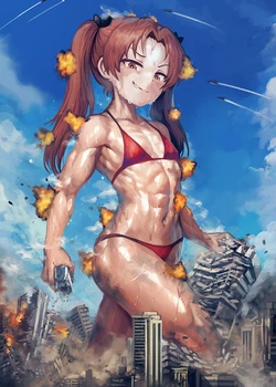(Yilx) Girls und Panzer characters are muscular women
