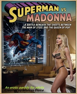 SUPERMAN vs MADONNA - A Battle Beneath the Sheets Between the Man of Steel and the Queen of Pop (by Marcus Daice) [AI Generated]