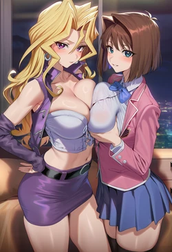 [ChocoPizza] v4c/ffm/3p: mazaki anzu + kujaku mai + yami yugi 269  [AI Generated]