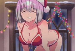 [Pixiv] 与党野党/YotouYatou (50519969) - SSSS.GRIDMAN — Sexy Santa Akane’s Boob Bullying [AI Generated]