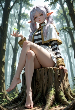 Patreon - JullzAI - Frieren, a quiet moment in the forest [AI GENERATED]