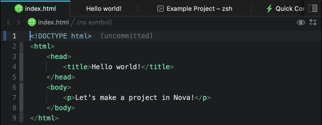 The content area, with multiple open tabs. The content area, with multiple open tabs.