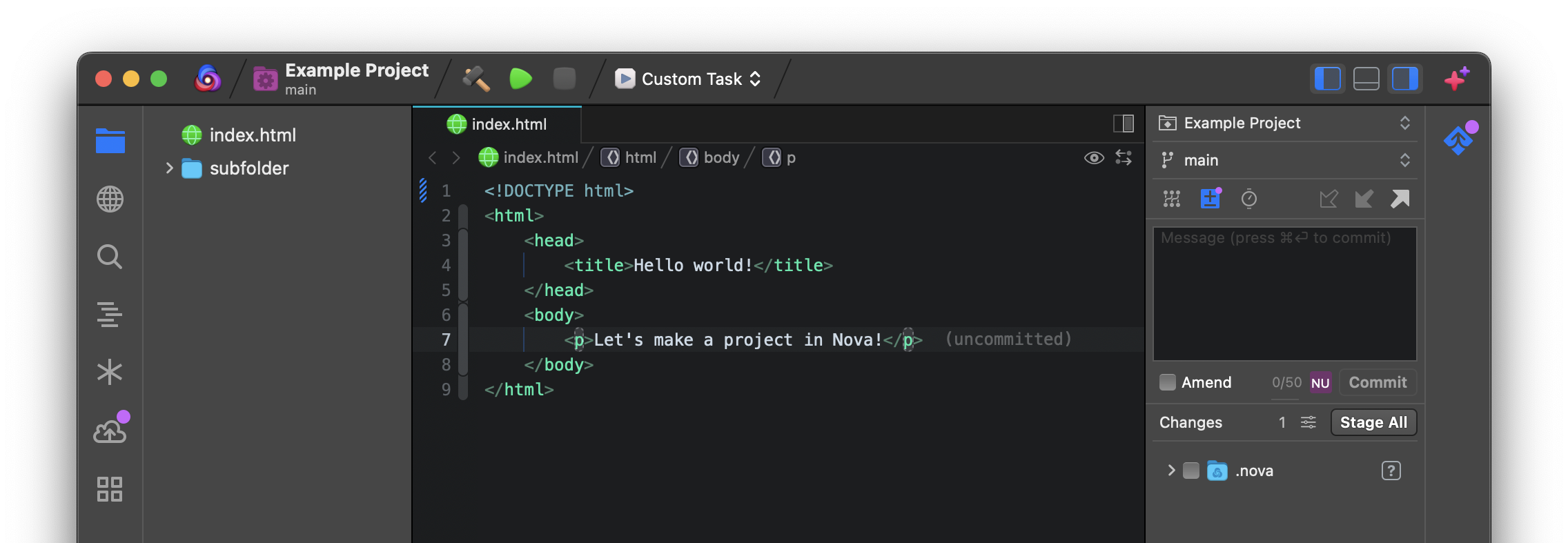 The left sidebar displaying the Files Sidebar, and the right sidebar displaying the Git Sidebar. The left sidebar displaying the Files Sidebar, and the right sidebar displaying the Git Sidebar.