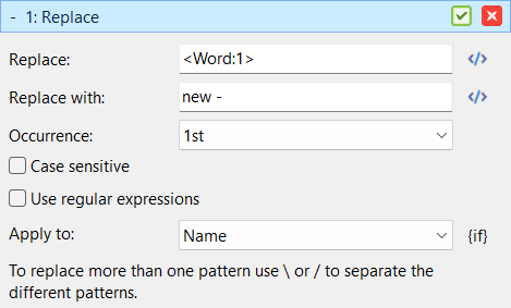 Batch method Replace