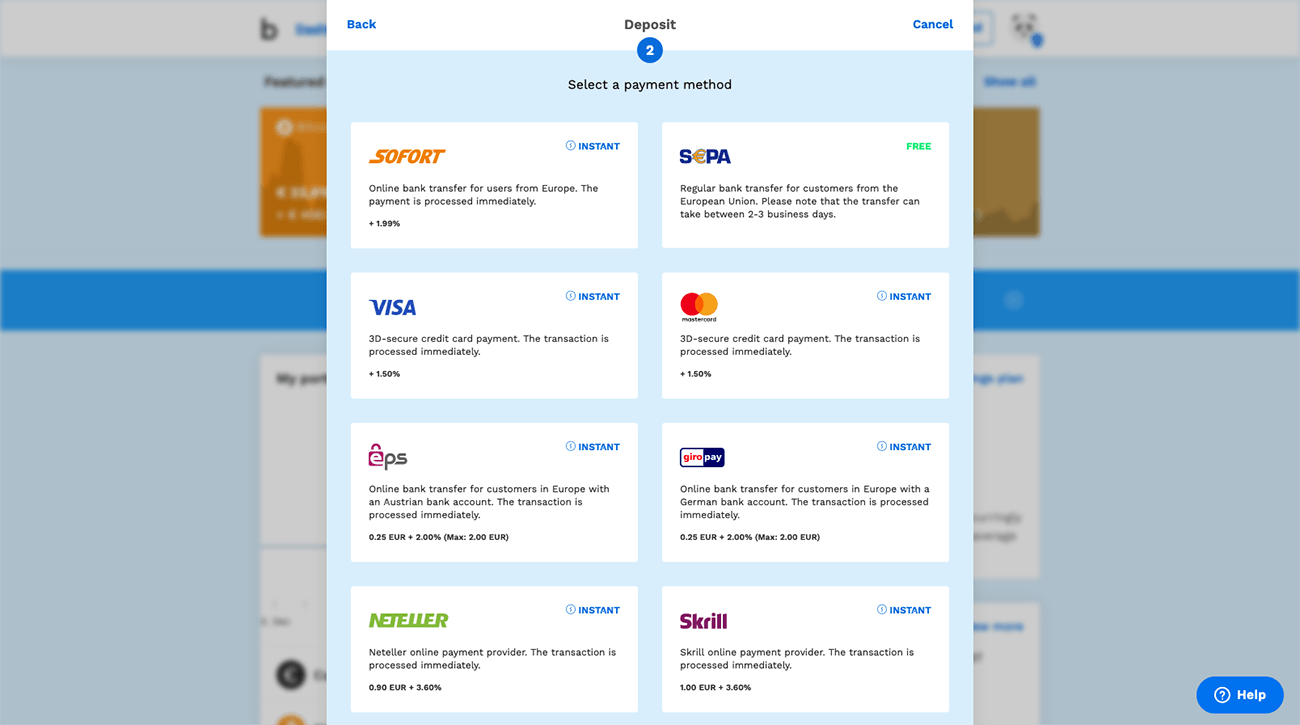 bitpanda deposit methods