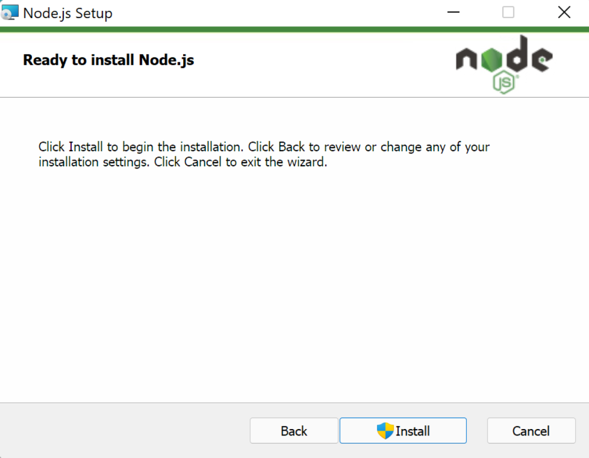 Install NodeJs on Windows